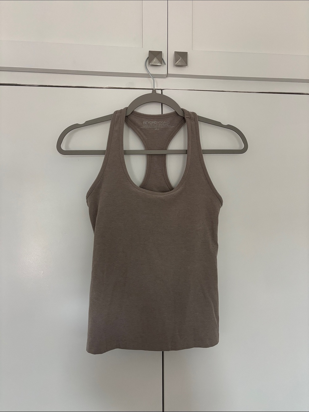 Beyond Yoga Neutral Taupe Racerback Tank